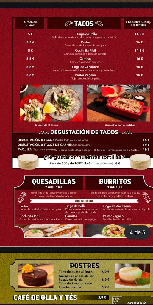 Menu_Taquería Tacoctelería : Restaurante Mexicano y Coctelería en Malasaña_Valverde_image_1