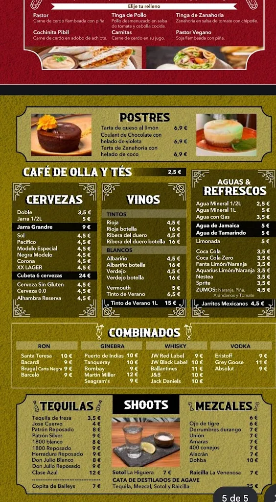 Menu_Taquería Tacoctelería : Restaurante Mexicano y Coctelería en Malasaña_Valverde_image_2