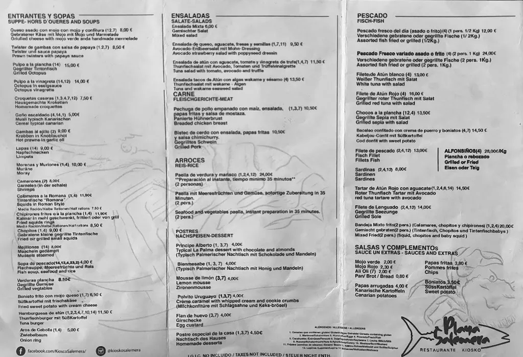 Menu_Kiosco Playa Salemera_Villa de Mazo_image_3