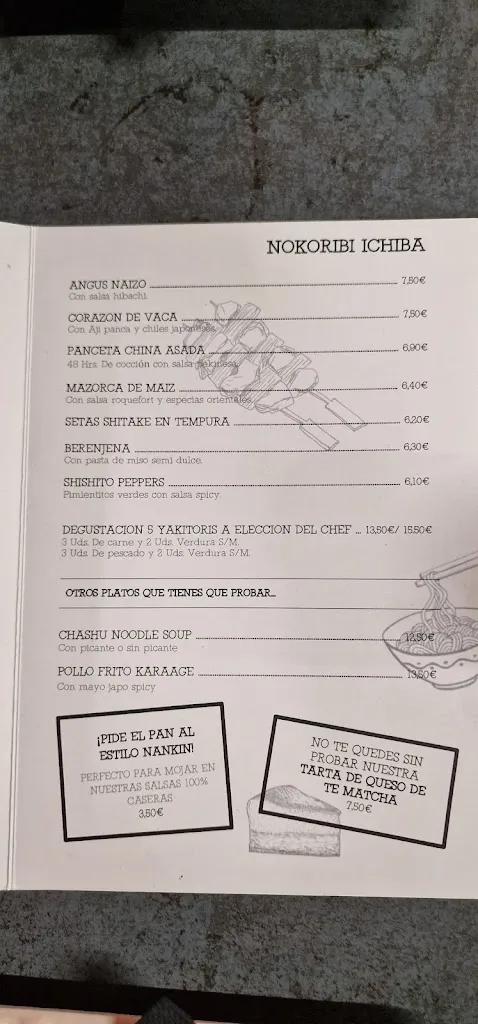 Menu_NOKORIBI ICHIBA_Vallehermoso_image_4
