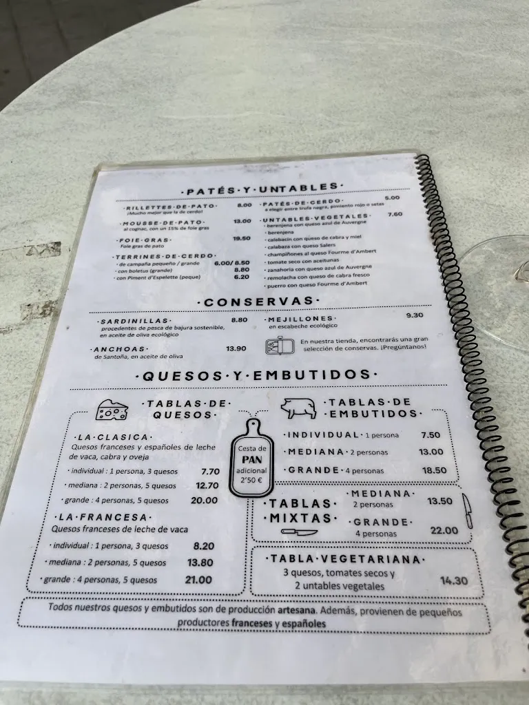 Menu_La Franchuteria Madrid-Bar De Productos Artesanales_Vallehermoso_image_3