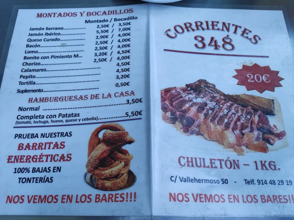 Menu_Corrientes 348_Vallehermoso_immagine_2