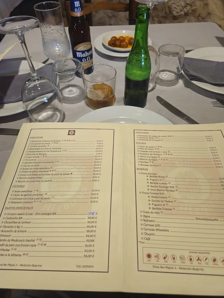 Menu_Comidas Restaurante Posada del Medievo | Los Templarios_Alconada de Maderuelo_immagine_2