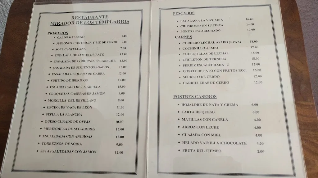 Menu_Mirador de los Templarios_Alconada de Maderuelo_image_2