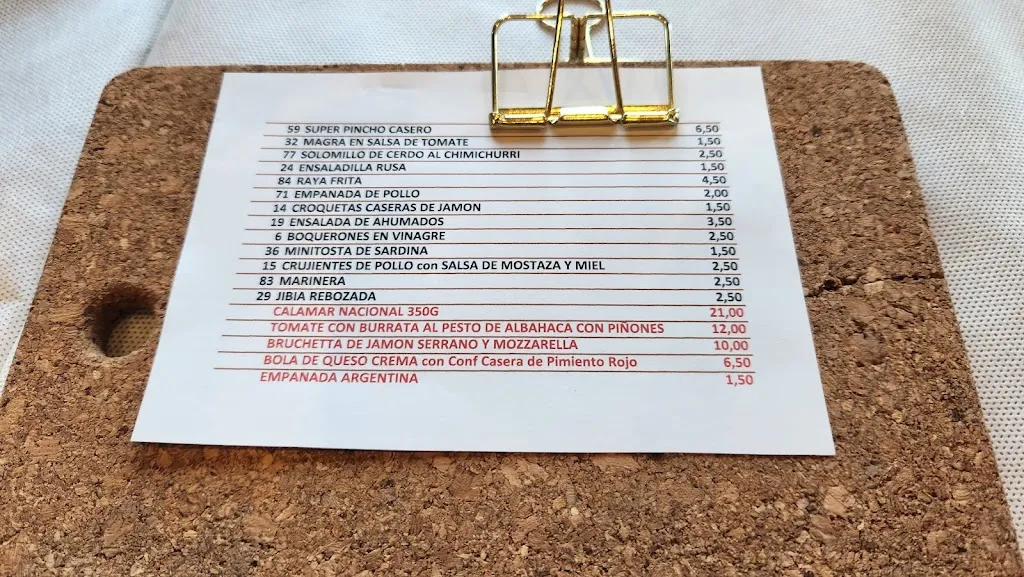 Menu_Mirador Restobar - Cocina Analía_Albox_immagine_2