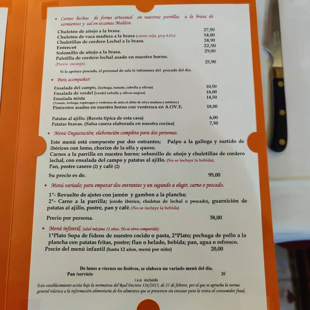 Menu_Restaurante LA CHULETA_Aldeanueva del Codonal_image_4