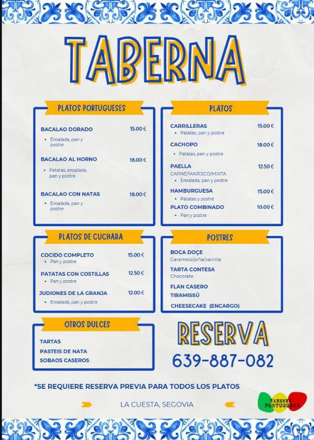 Menu_TABERNA PORTUGUESA_Arahuetes_immagine_1