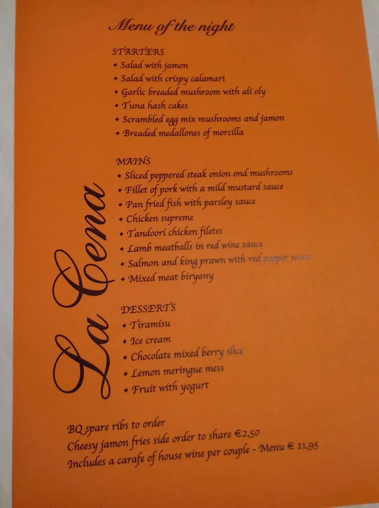 Menü_La Cena_Albox_Bild_3