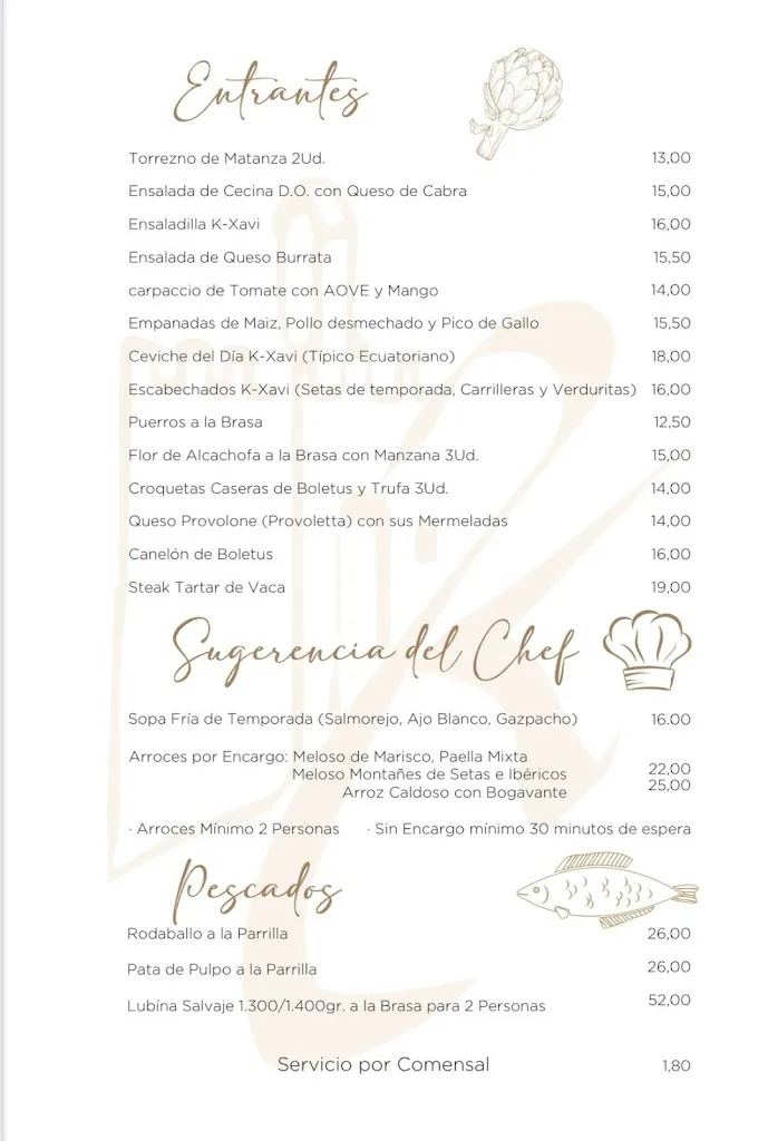 Menu_k-xavi restaurante_Ayllón_image_2