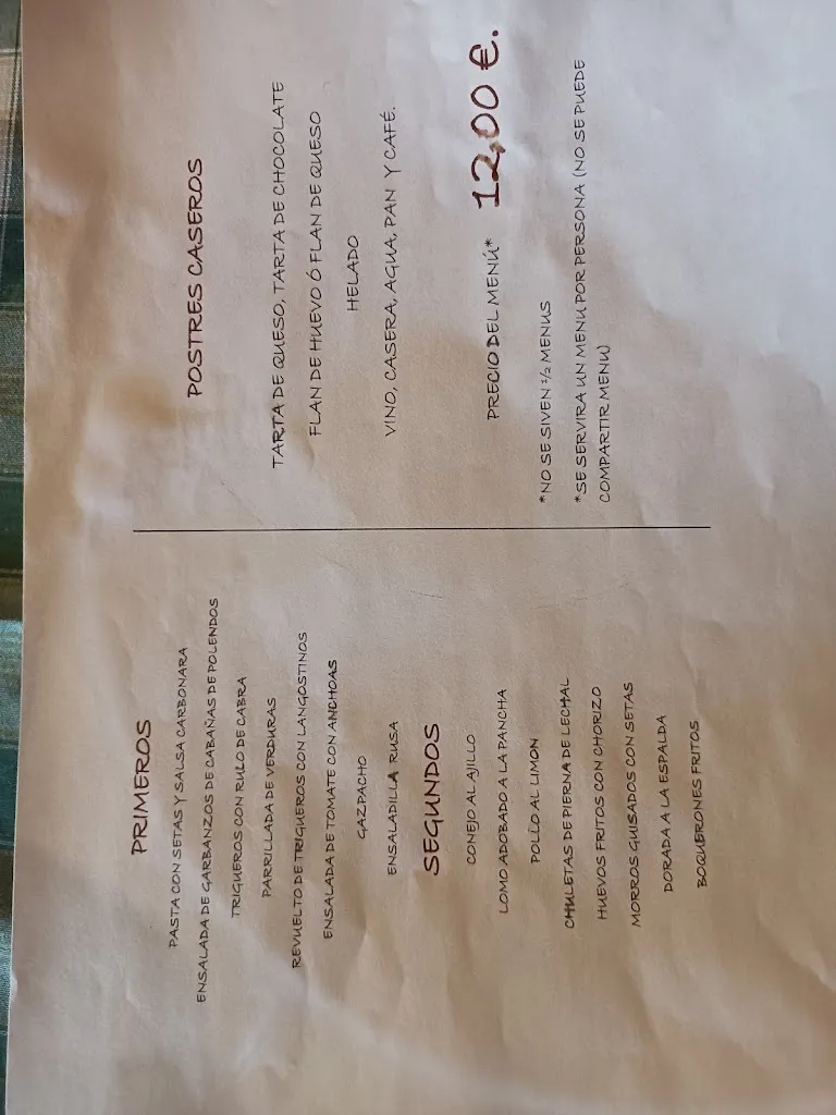 Menu_Bar-restaurante El Rincón Del Tuerto Pirón_Cabañas de Polendos_image_4