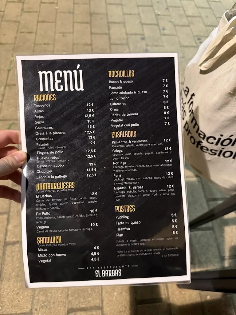 Menu_Cervecería El Barbas_Bercial_immagine_3