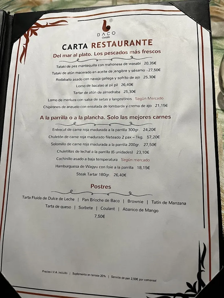 Menu_Restaurante Baco Getafe_Bercial_immagine_2