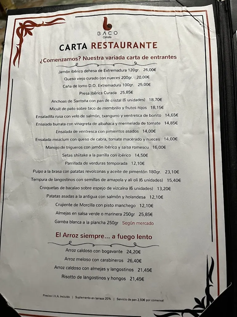 Menu_Restaurante Baco Getafe_Bercial_immagine_3