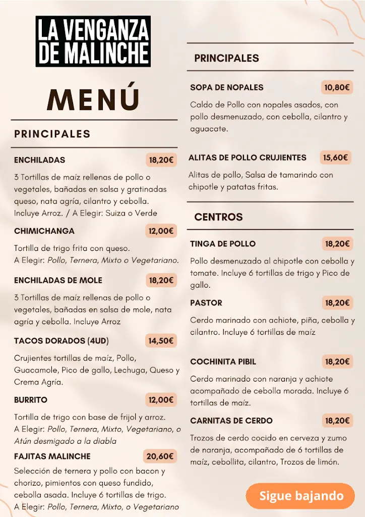La Venganza De Malinche | Restaurante Mexicano | Getafe restaurant in Bercial
