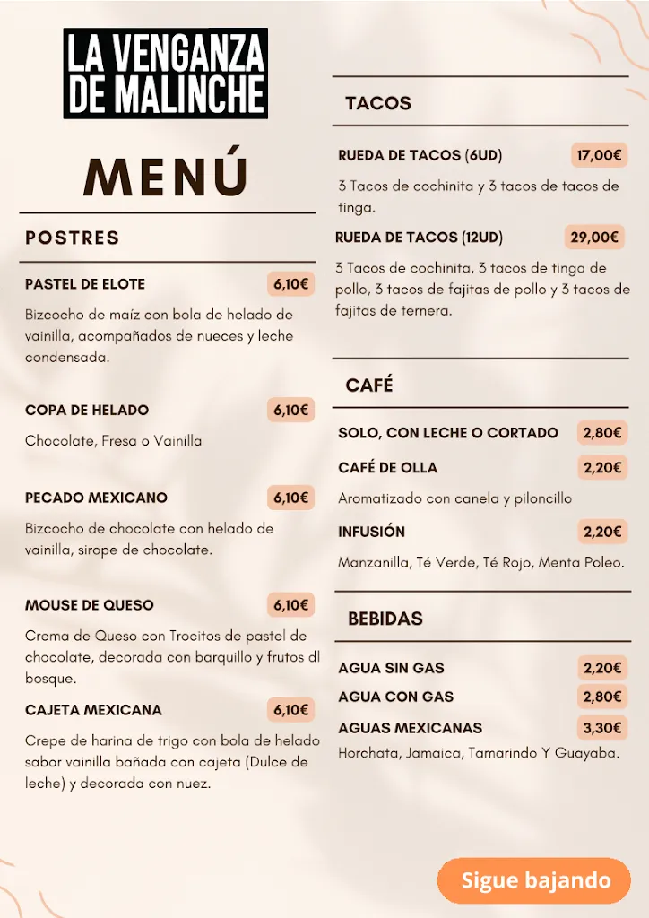 Menu_La Venganza De Malinche | Restaurante Mexicano | Getafe_Bercial_image_2