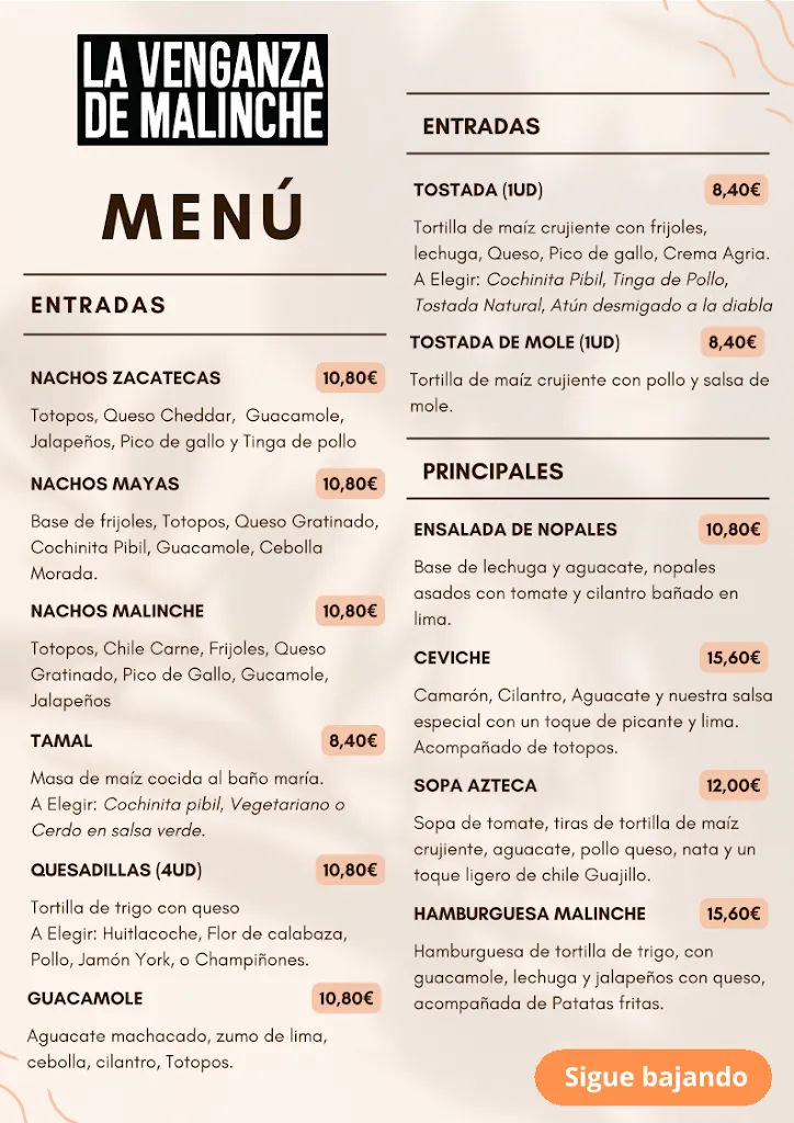 Menu_La Venganza De Malinche | Restaurante Mexicano | Getafe_Bercial_image_3