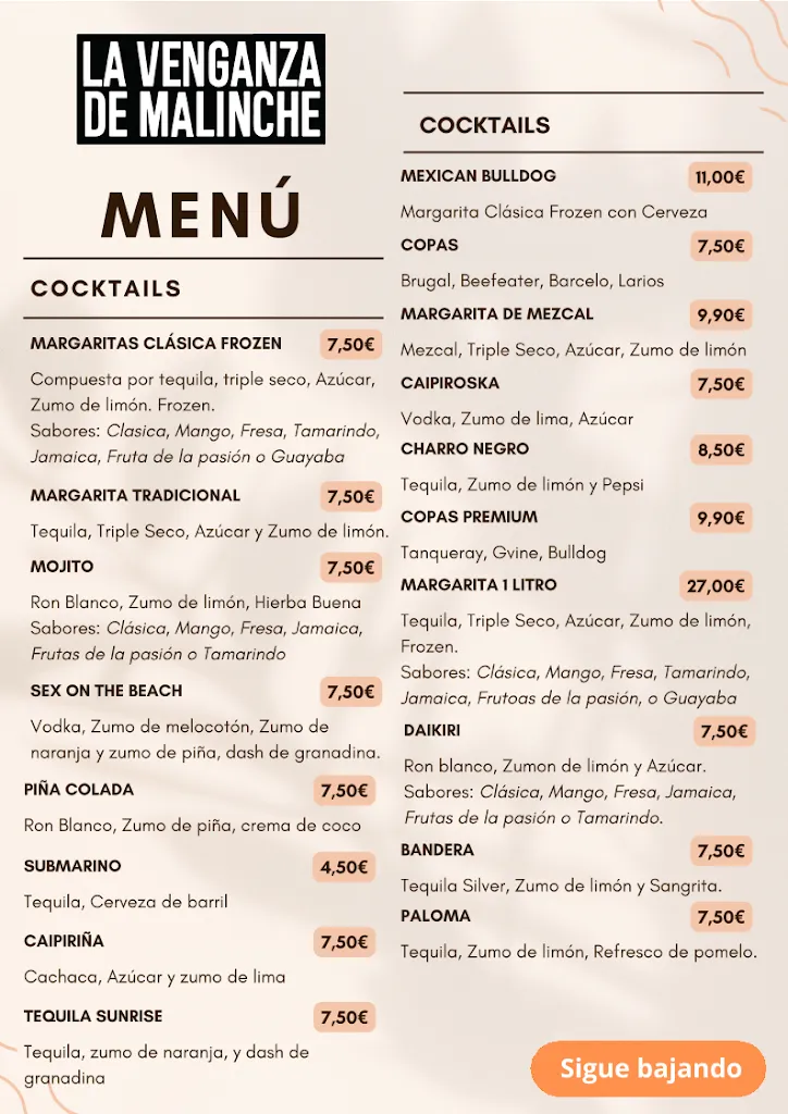 Menu_La Venganza De Malinche | Restaurante Mexicano | Getafe_Bercial_image_4