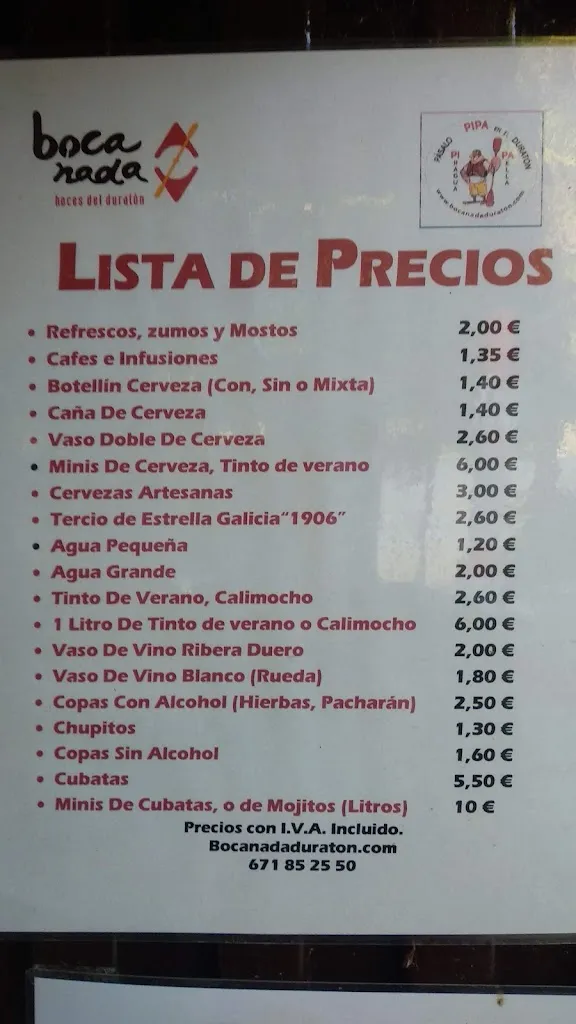 Menu_Chiringuito El Duranguito Hoces del Duratón_Cobos de Fuentidueña_immagine_2