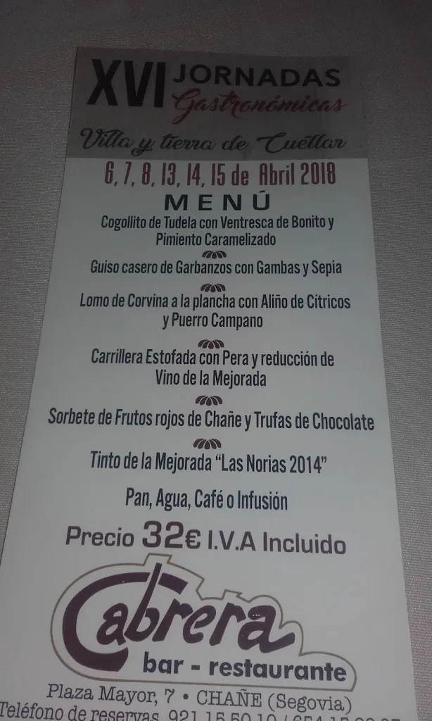 Menu_Bar Restaurante Cabrera_Chañe_image_3