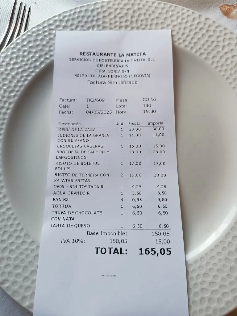 M. Ángeles Sánchez_Restaurante La Matita._Collado Hermoso_review