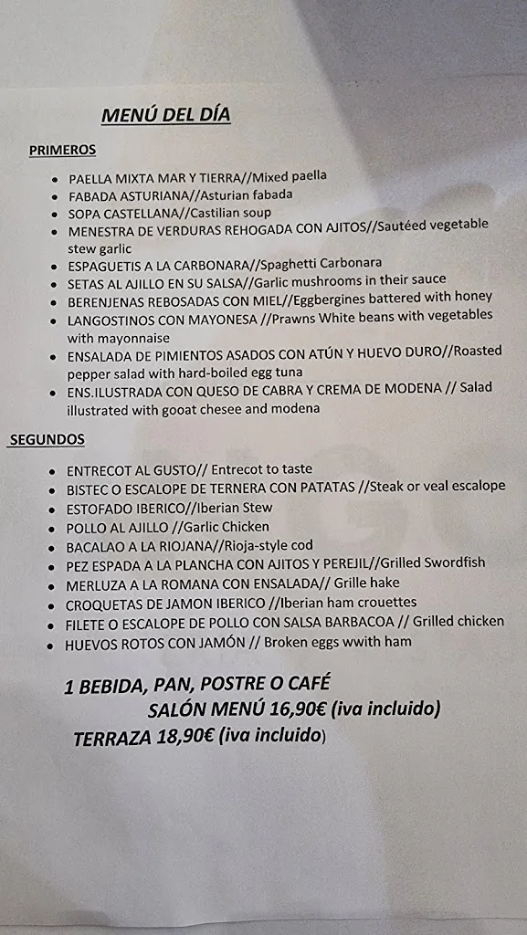 Menu_Domingo'S Restaurante_Domingo García_immagine_2