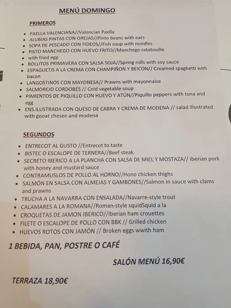 Menu_Domingo'S Restaurante_Domingo García_immagine_3