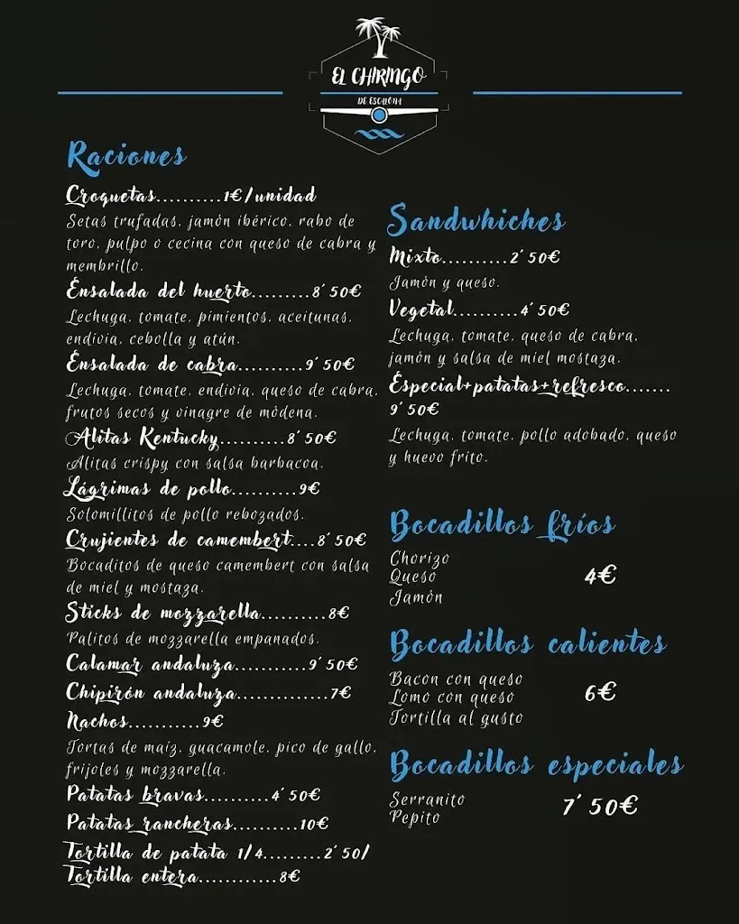 Menu_El Chiringo de Escalona_Escalona del Prado_image_2