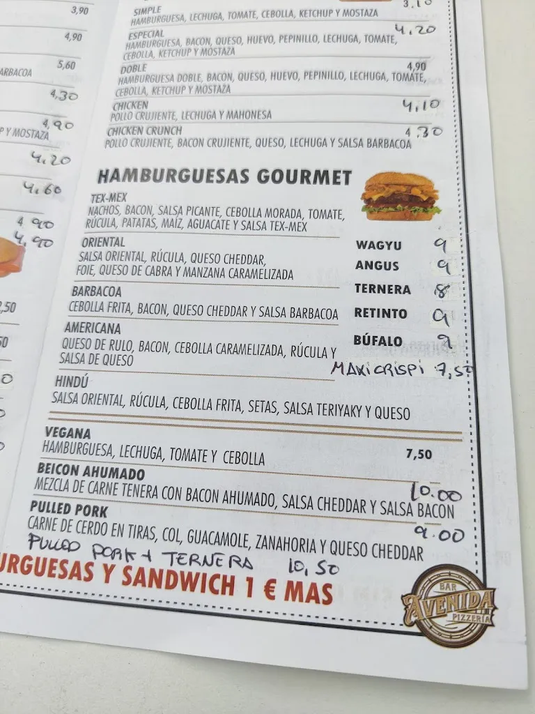 Menu_Bar Avenida Pizzeria_Escarabajosa de Cabezas_image_2