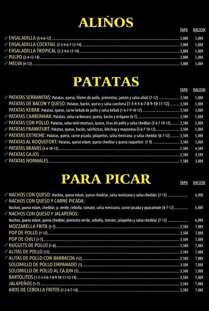 Menu_Pizzería Yellow Pizzas_Escarabajosa de Cabezas_image_4