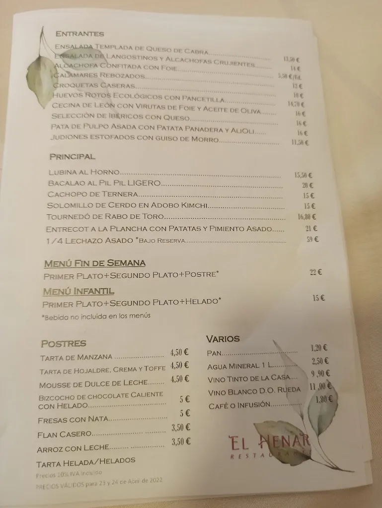 Menu_Restaurante El Henar_Cuéllar_immagine_2