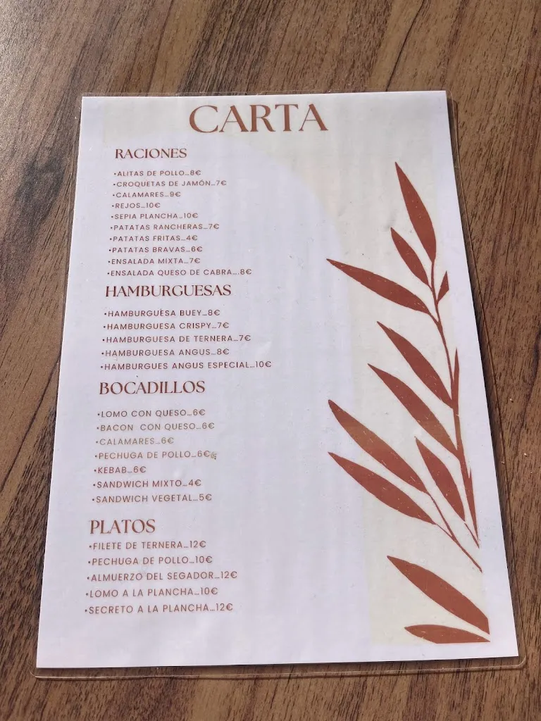 Menu_Bar Restaurante Chaplin_Cuéllar_image_2