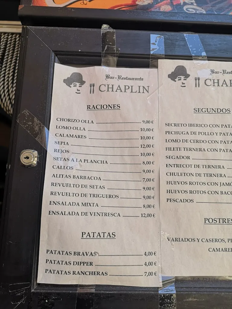 Menu_Bar Restaurante Chaplin_Cuéllar_image_3