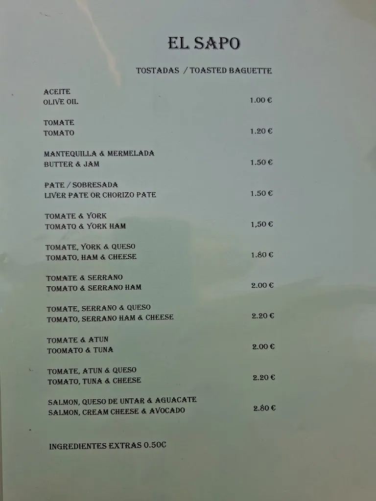 Menu_Bar El Sapo Albox_Albox_image_3