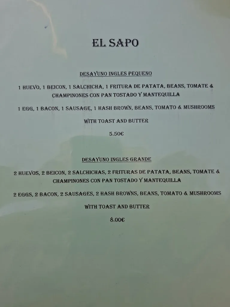 Menu_Bar El Sapo Albox_Albox_image_4