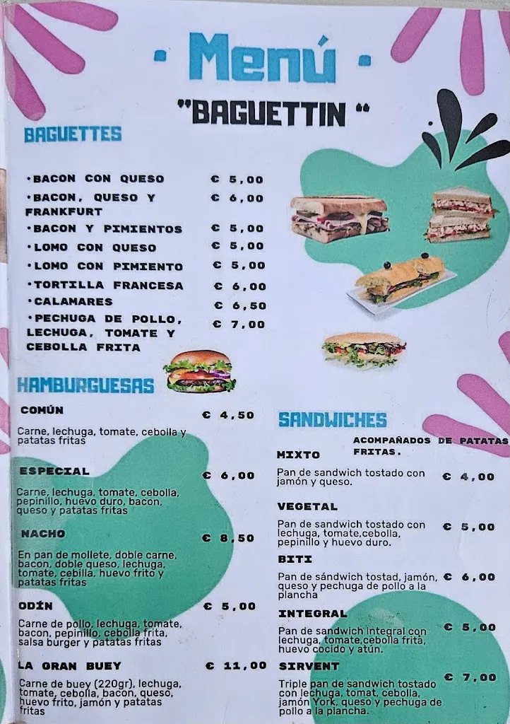 Menu_Restaurante Baguettin_Espinar El_immagine_1