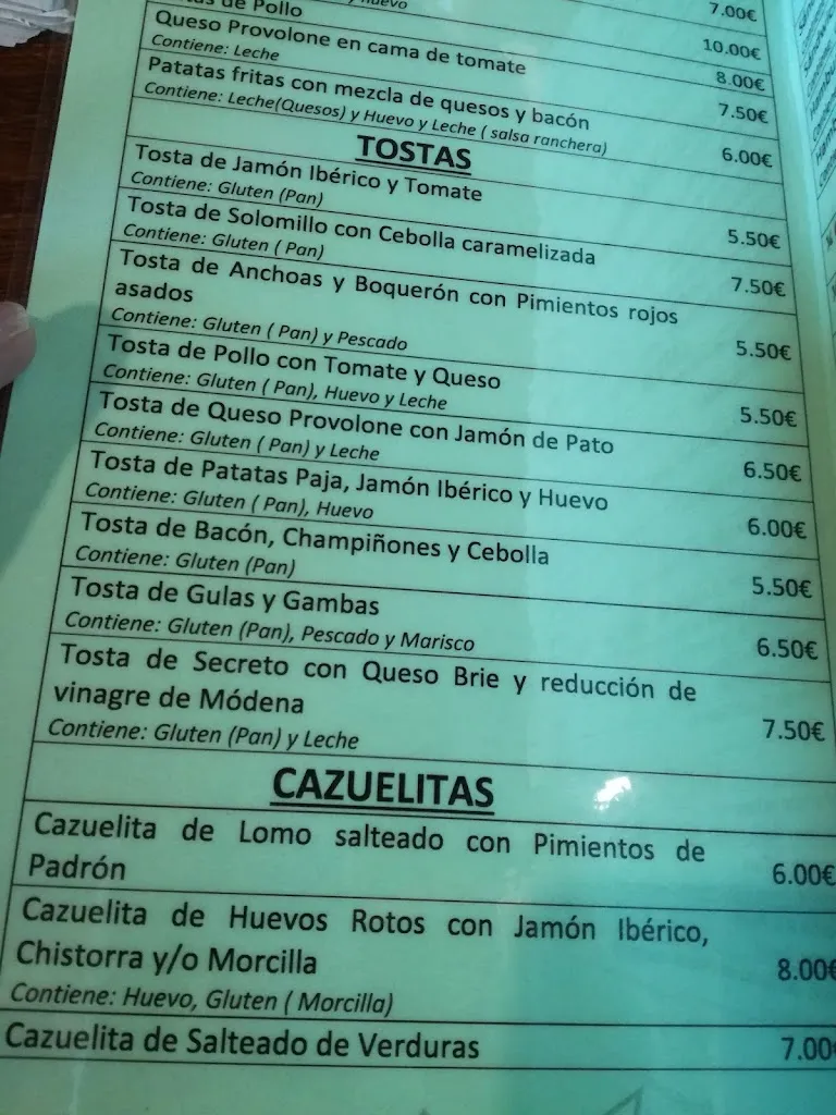 Menu_Jarpar Hostal S L_Grajera_image_1