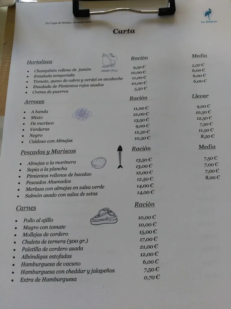 Menu_Restaurante La Dehesa_Ituero y Lama_immagine_4