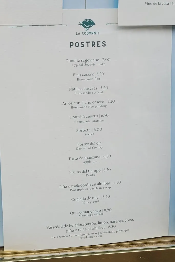 Menu_Restaurante La Codorniz_Moral de Hornuez_image_1