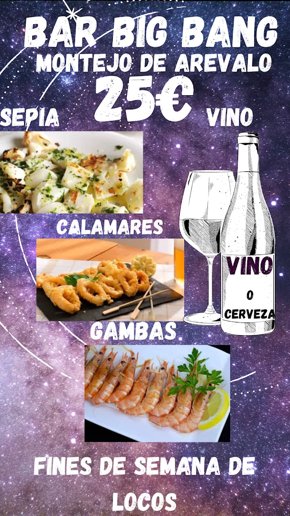 Menu_Bar big bang_Montejo de Arévalo_image_3