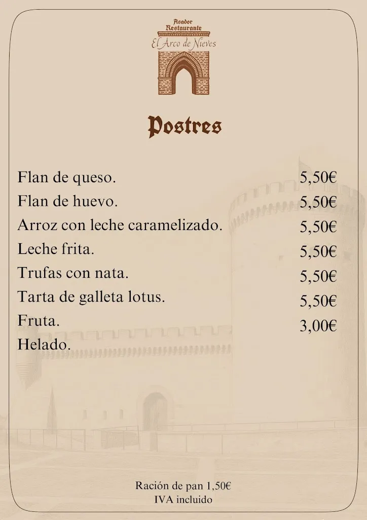 Menu_El arco de Nieves_Montejo de Arévalo_image_4