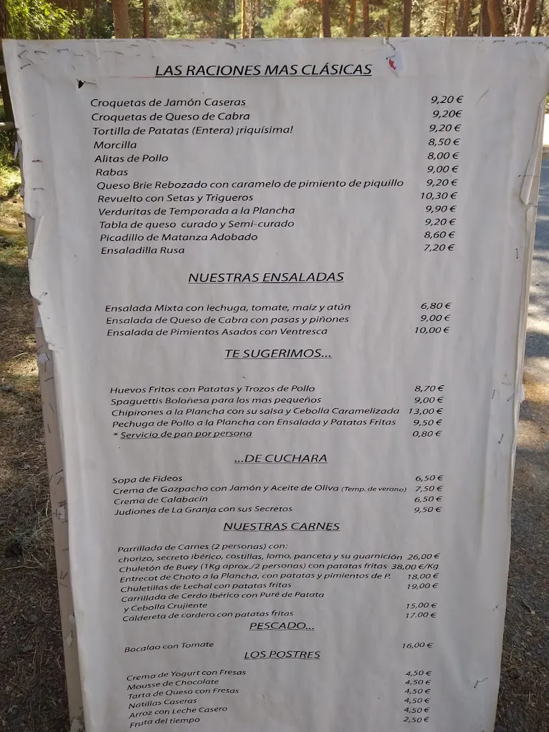 Menu_Pinar El Chorro_Navafría_image_4
