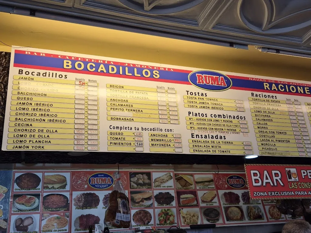 Menu_Bar RUMA Restaurante_Navas de San Antonio_image_2