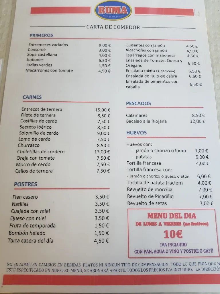 Menu_Bar RUMA Restaurante_Navas de San Antonio_image_3