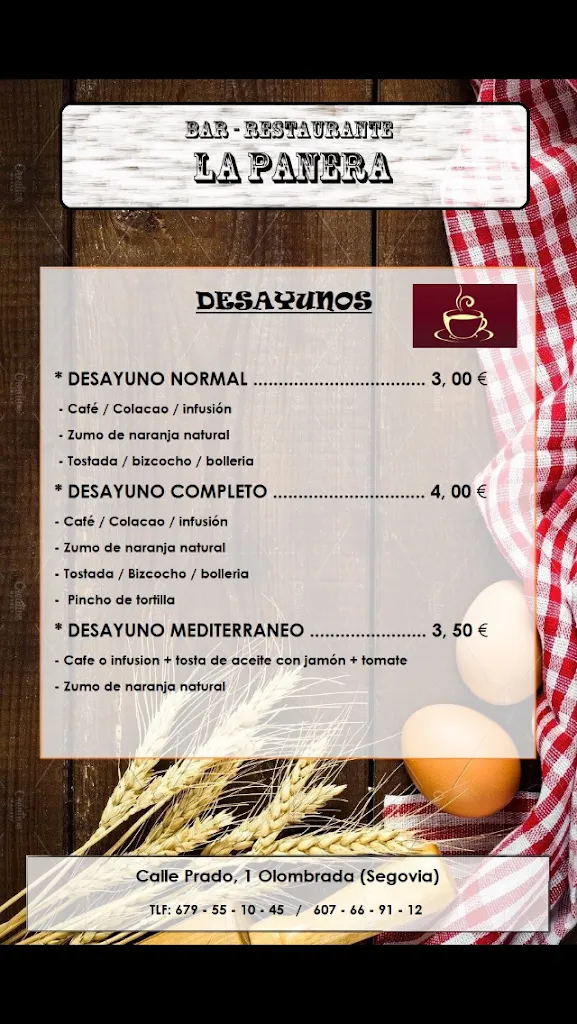 Menu_Restaurante La panera_Olombrada_image_1
