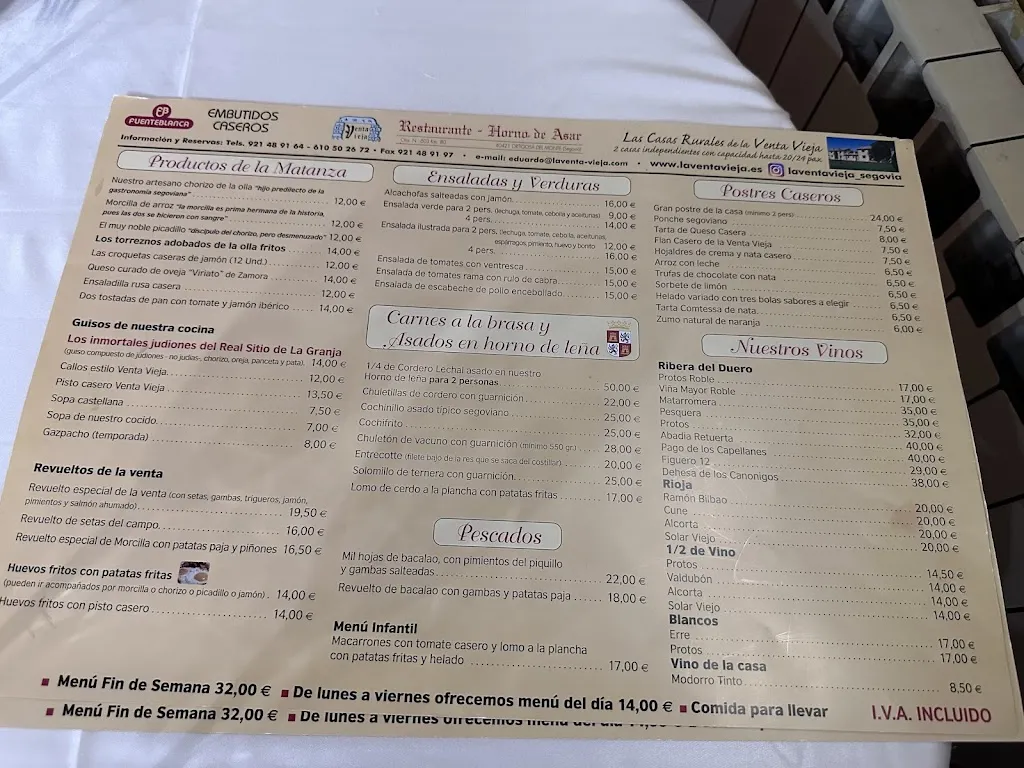 Menu_La Venta Vieja_Ortigosa del Monte_image_3