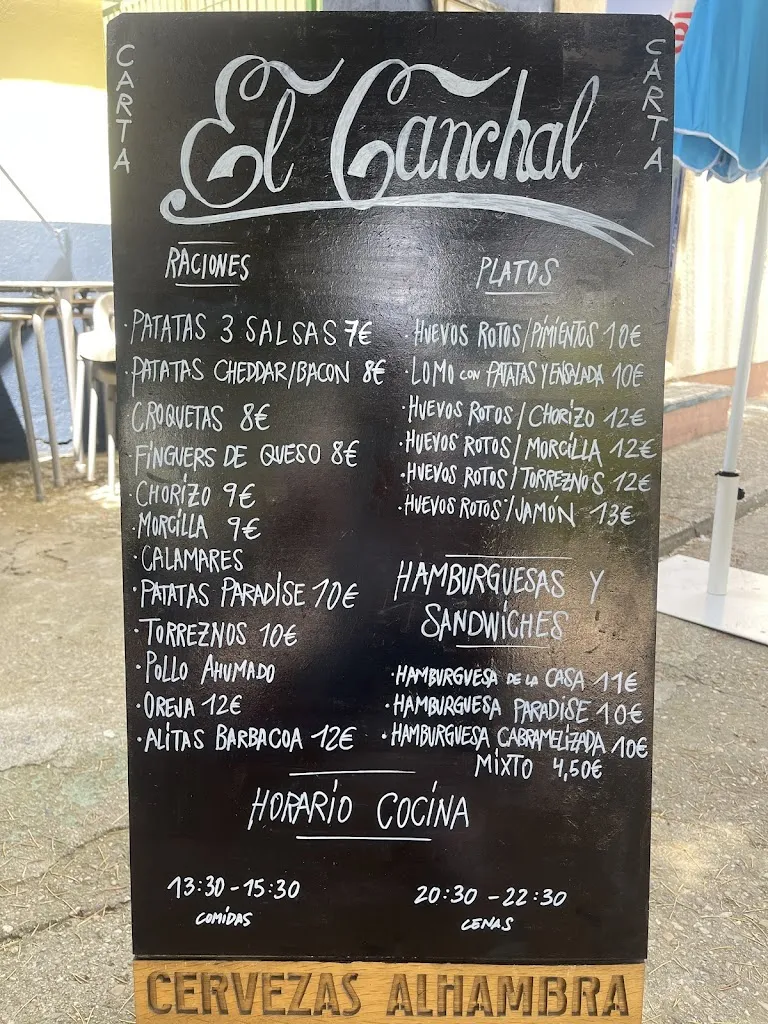 Menu_BAR EL CANCHAL_Otero de Herreros_image_1