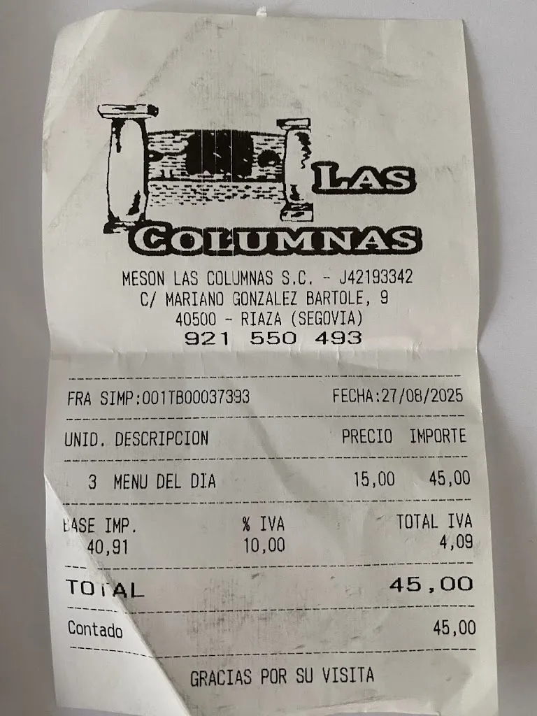 Miguel Covas O'Ryan_Mesón Las Columnas_Riaguas de San Bartolomé_review