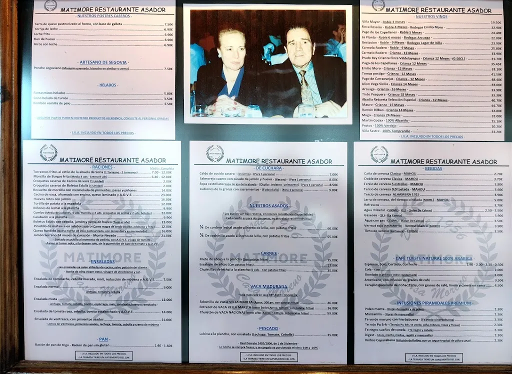 Menu_Matimore Casa Moreno_Riaguas de San Bartolomé_image_1