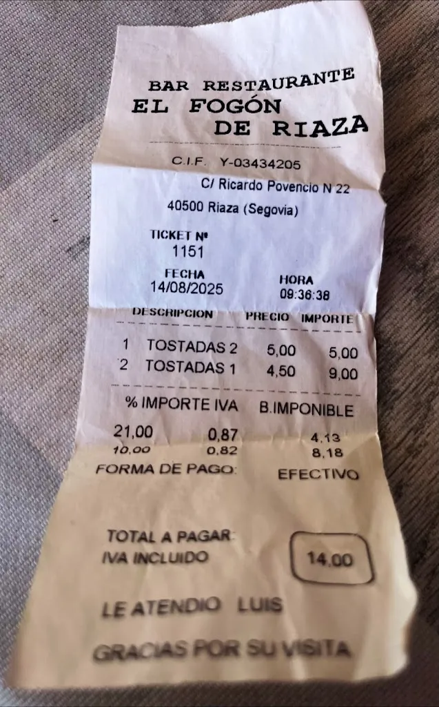 Belen M_EL FOGÓN Bar Restaurante._Riaza_recensione