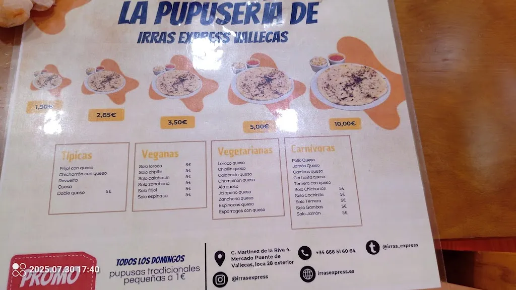 Menu_Pupusería Irra´s Express_Beires_image_2